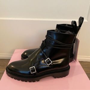 INCH2 Lace-Up Monk Boots with Buckles